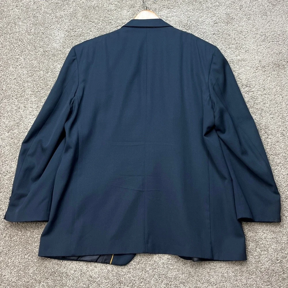 VTG 80s 90s Kuppenheimer Premier Edition Blazer Mens 48R Navy Blue 2-Button USA